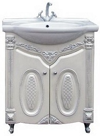 Атолл Тумба для умывальника Наполеон 65 серебро – фотография-1